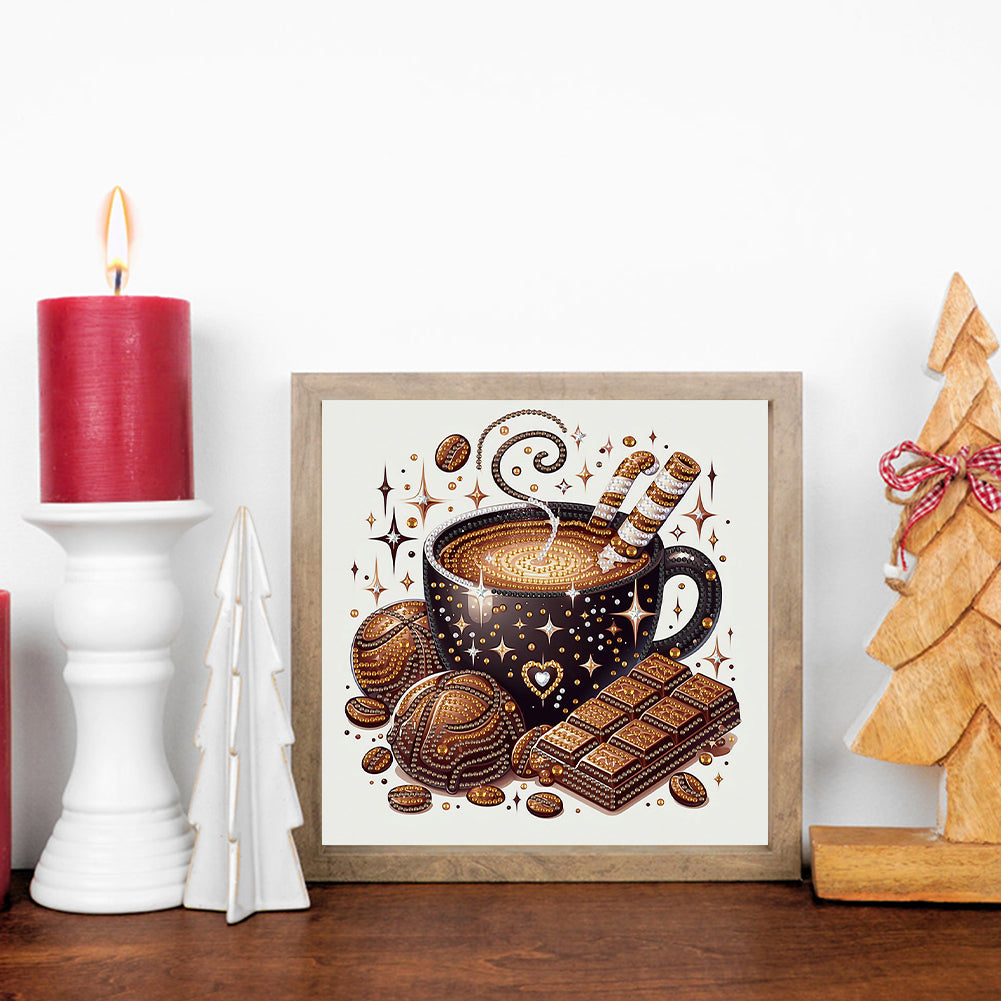 Coffee Dessert - Special Shaped Drill Diamond Painting 30*30CM