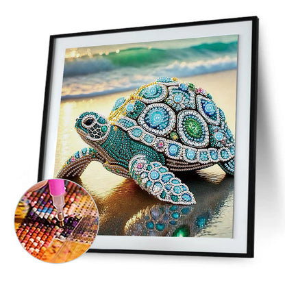 Beach Turtle - Special Shaped Drill Diamond Painting 30*30CM