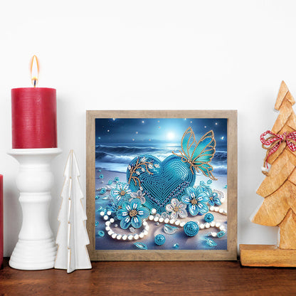 Beach Love - Special Shaped Drill Diamond Painting 30*30CM