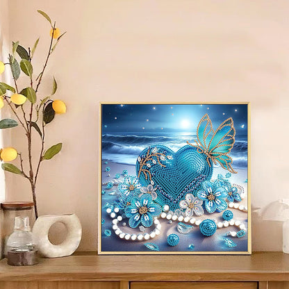 Beach Love - Special Shaped Drill Diamond Painting 30*30CM