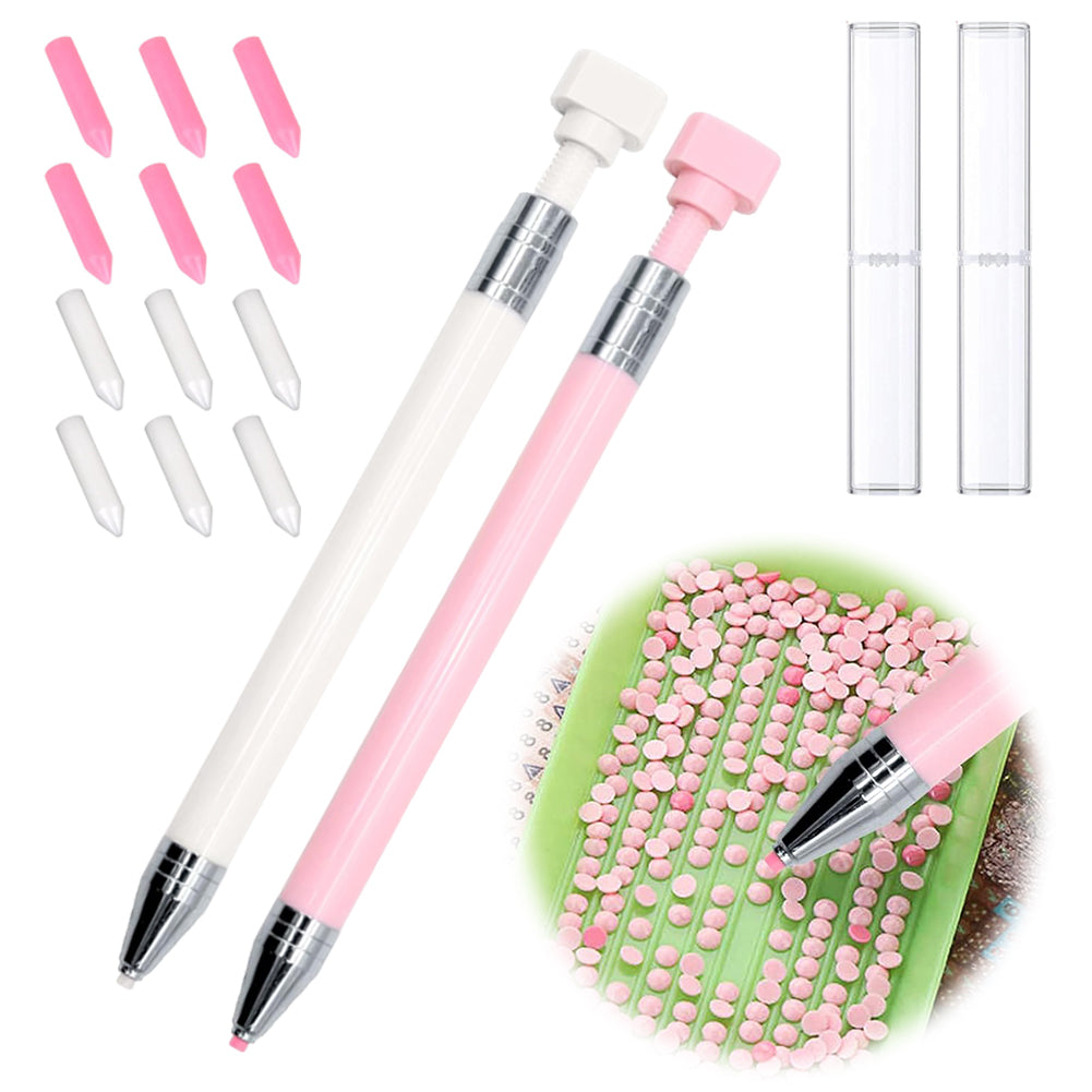 Diamond Painting Pen with Wax Refillable Wax Pen for Diamond Art Nail DIY Craft