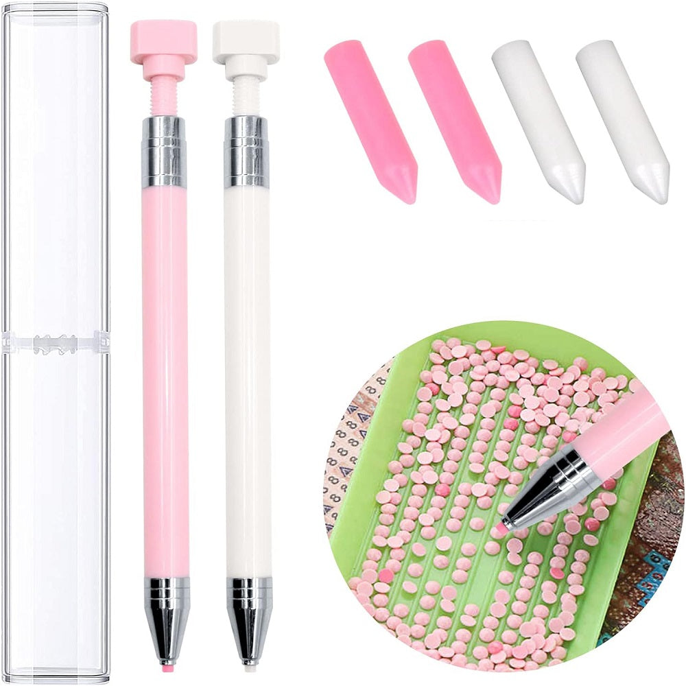 Diamond Painting Pen with Wax Refillable Wax Pen for Diamond Art Nail DIY Craft