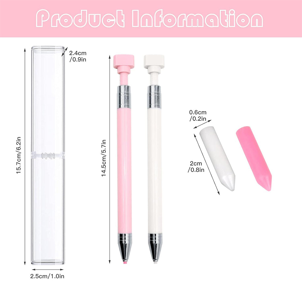 Diamond Painting Pen with Wax Refillable Wax Pen for Diamond Art Nail DIY Craft