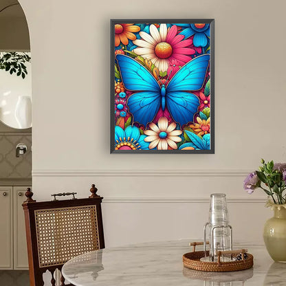 Daisy Butterfly - Full Round Drill Diamond Painting 30*40CM