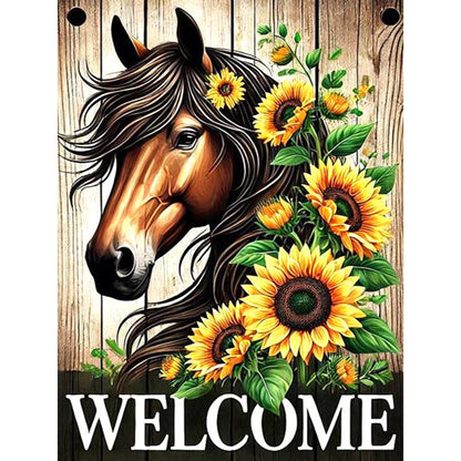 Sunflower Horse - Full Round Drill Diamond Painting 30*40CM