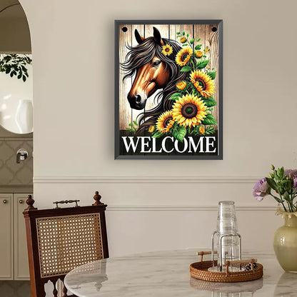 Sunflower Horse - Full Round Drill Diamond Painting 30*40CM