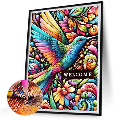Hummingbird - Full Round Drill Diamond Painting 30*40CM