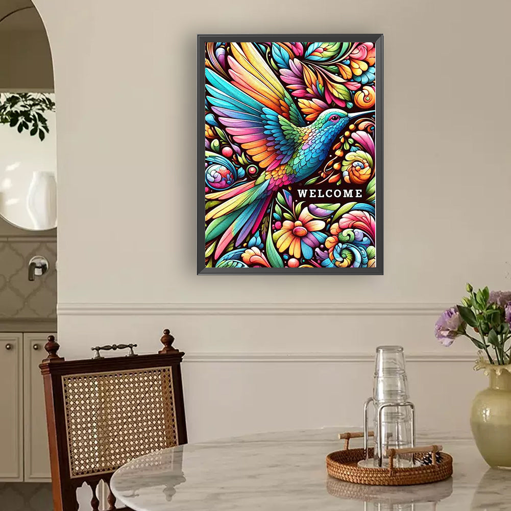 Hummingbird - Full Round Drill Diamond Painting 30*40CM