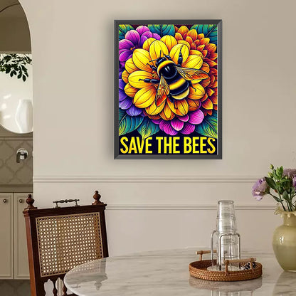 Bee - Full Round Drill Diamond Painting 30*40CM