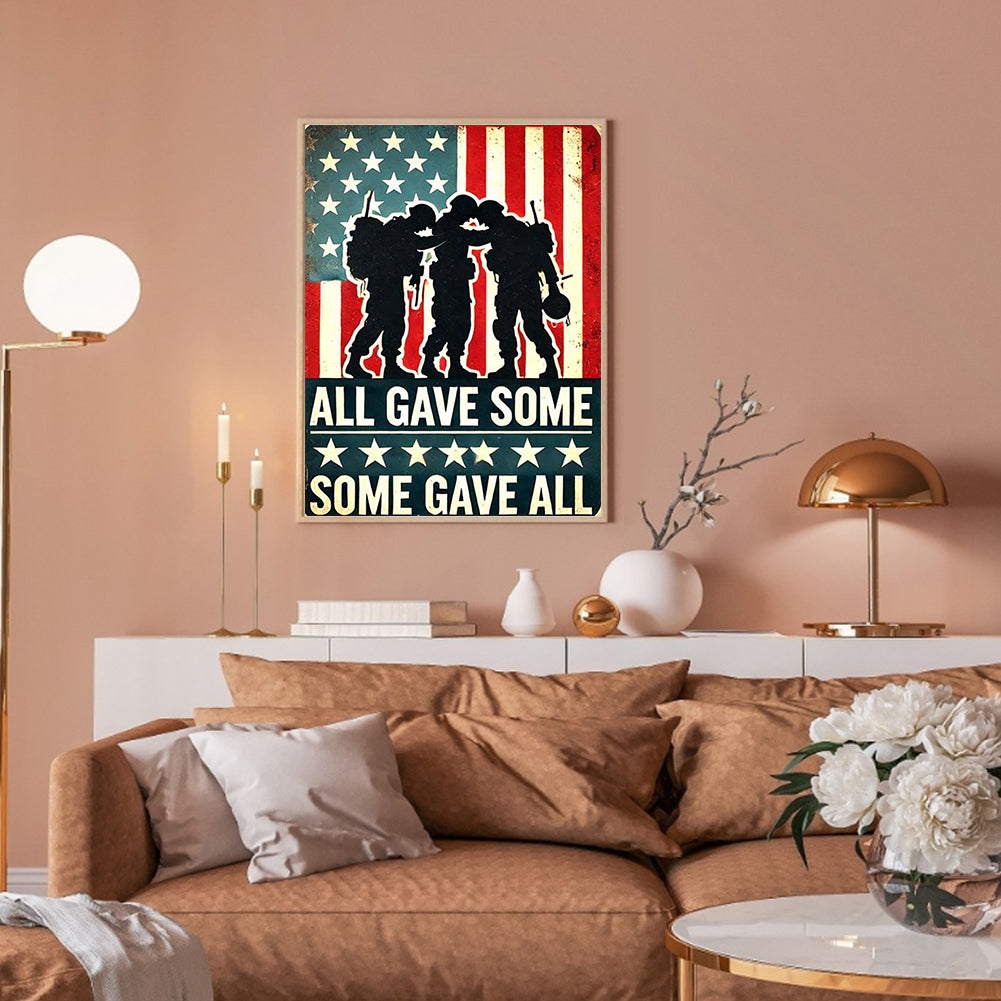 Union Flag Soldier - Full Round Drill Diamond Painting 30*40CM