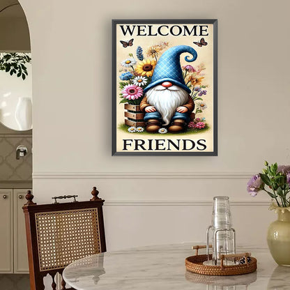 Garden Gnome - Full Round Drill Diamond Painting 30*40CM