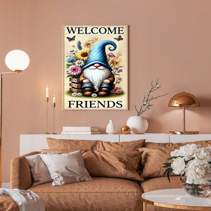 Garden Gnome - Full Round Drill Diamond Painting 30*40CM