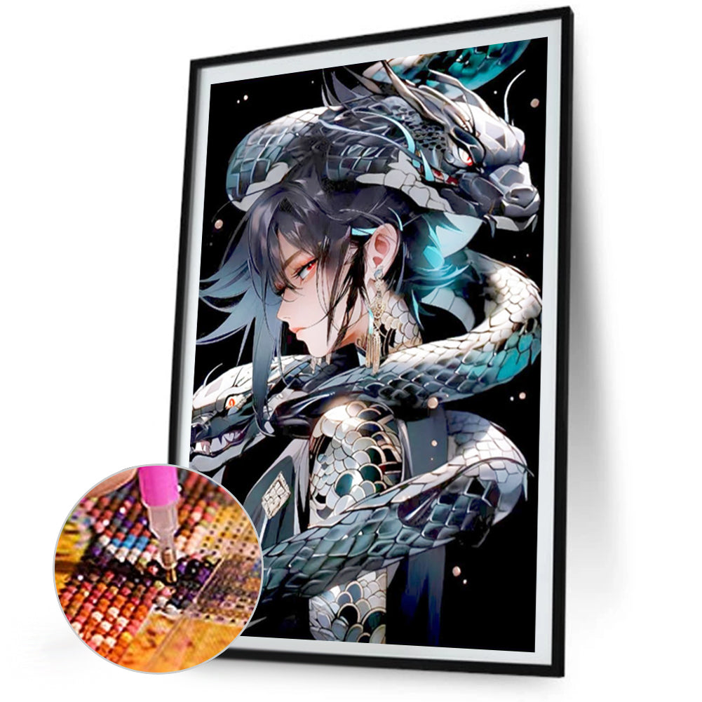 Dragon And Girl - Full AB Round Drill Diamond Painting 40*60CM