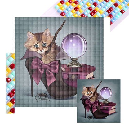Cat Witch - Full Square Drill Diamond Painting 40*40CM