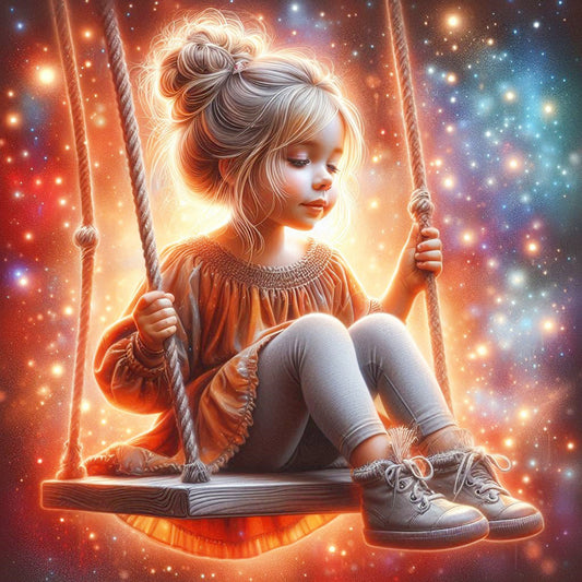 Dream Butterfly Little Girl - Full Square Drill Diamond Painting 40*40CM