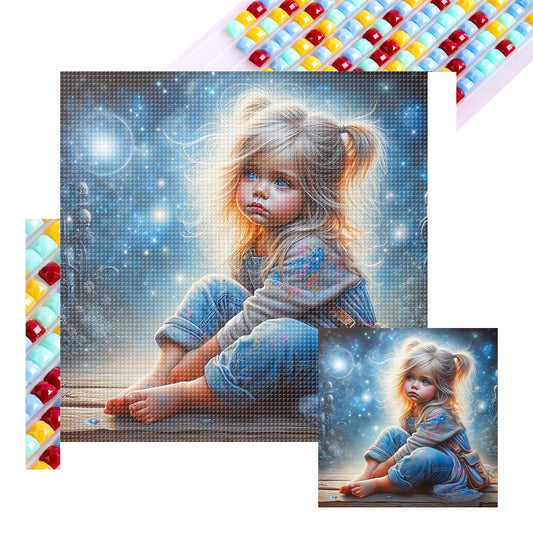 Dream Butterfly Little Girl - Full Square Drill Diamond Painting 40*40CM