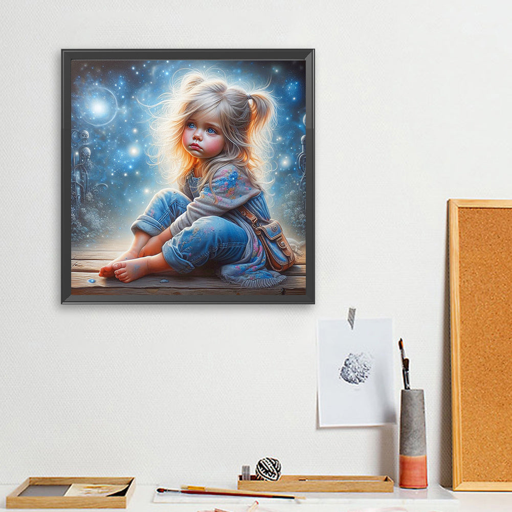 Dream Butterfly Little Girl - Full Square Drill Diamond Painting 40*40CM