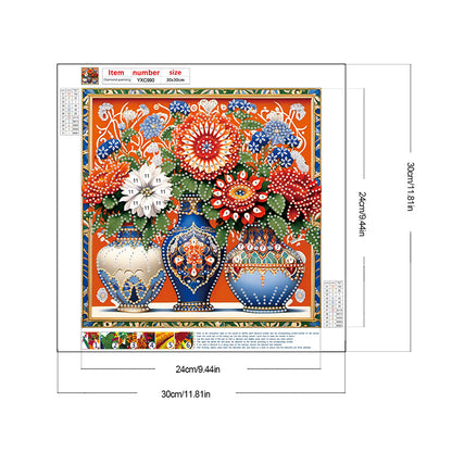 Colorful Vase - Special Shaped Drill Diamond Painting 30*30CM