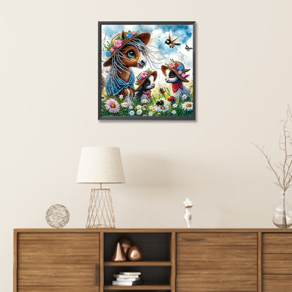 Garden Pony - Special Shaped Drill Diamond Painting 30*30CM