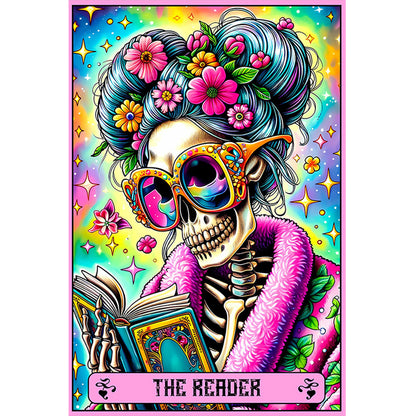 Skeleton Old Lady Tarot Card - Full Round Drill Diamond Painting 40*60CM