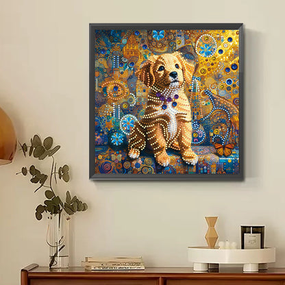 Butterfly Puppy - Special Shaped Drill Diamond Painting 30*30CM