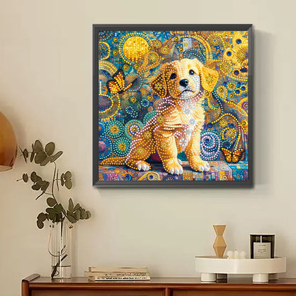 Butterfly Puppy - Special Shaped Drill Diamond Painting 30*30CM