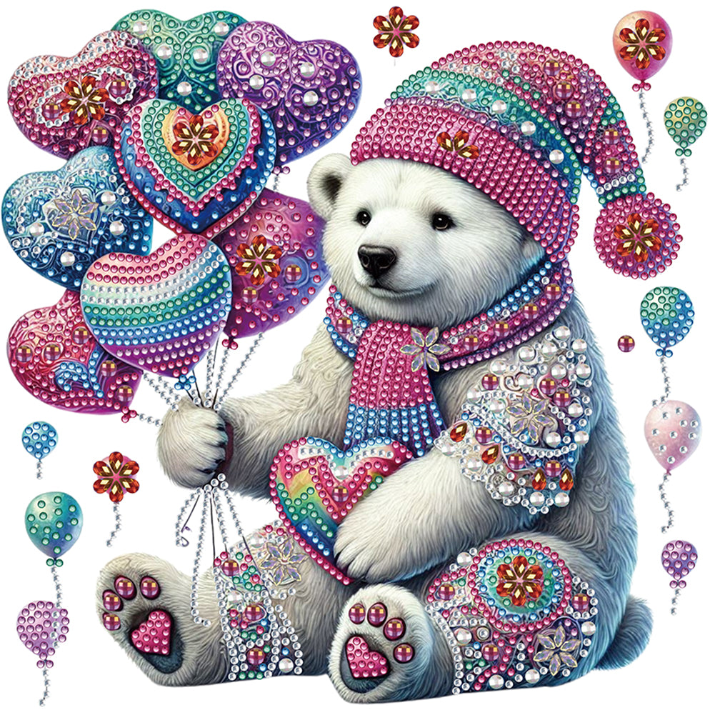 Mandala Pattern Polar Bear - Special Shaped Drill Diamond Painting 30*30CM