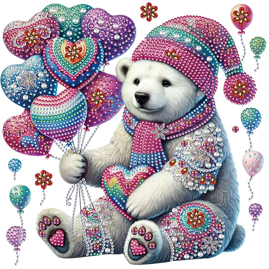 Mandala Pattern Polar Bear - Special Shaped Drill Diamond Painting 30*30CM