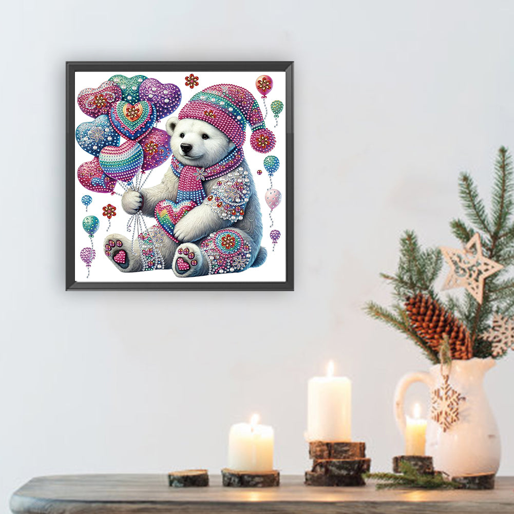 Mandala Pattern Polar Bear - Special Shaped Drill Diamond Painting 30*30CM