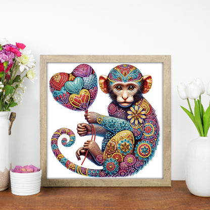 Mandala Pattern Monkey - Special Shaped Drill Diamond Painting 30*30CM