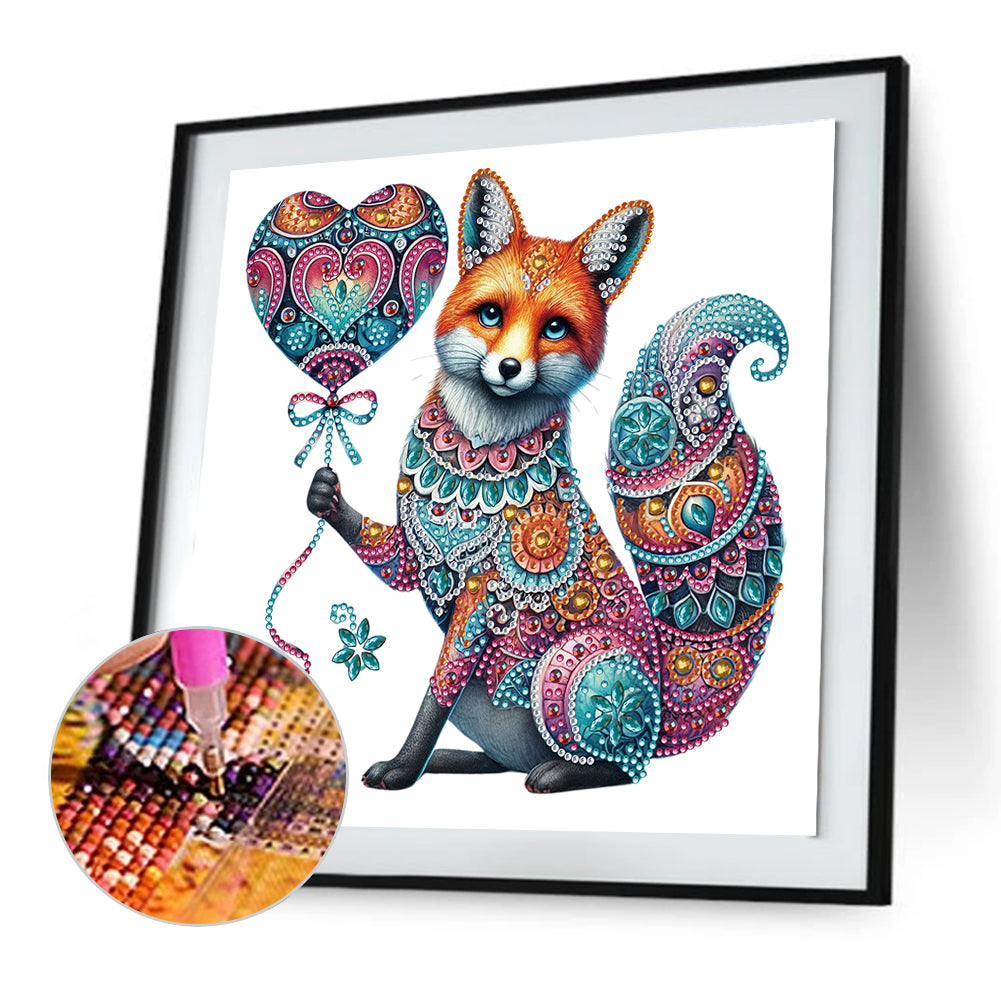 Mandala Pattern Fox - Special Shaped Drill Diamond Painting 30*30CM