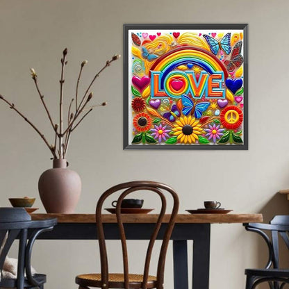 Colorful Love - Full Round Drill Diamond Painting 40*40CM
