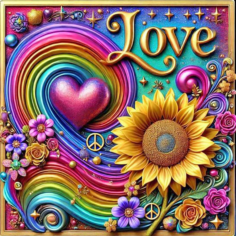 Colorful Love - Full Round Drill Diamond Painting 40*40CM