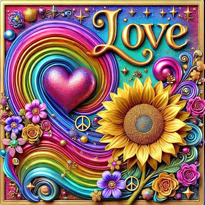 Colorful Love - Full Round Drill Diamond Painting 40*40CM