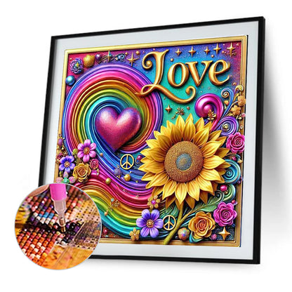 Colorful Love - Full Round Drill Diamond Painting 40*40CM
