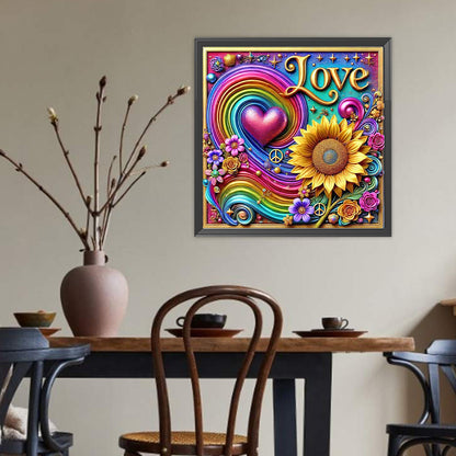 Colorful Love - Full Round Drill Diamond Painting 40*40CM