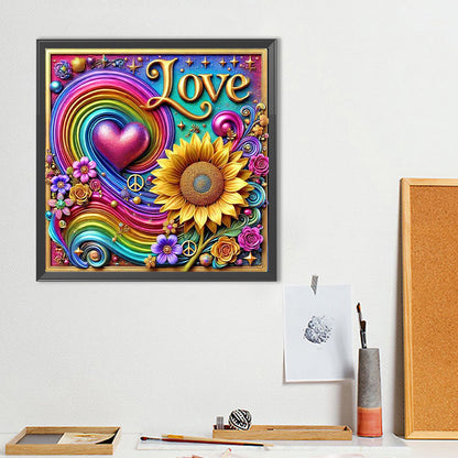 Colorful Love - Full Round Drill Diamond Painting 40*40CM