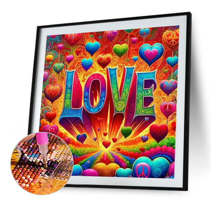 Colorful Love - Full Round Drill Diamond Painting 40*40CM