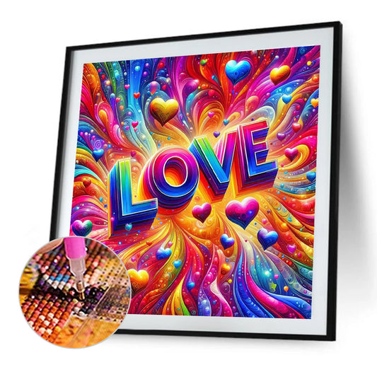 Colorful Love - Full Round Drill Diamond Painting 40*40CM