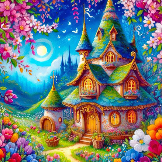 Elf House - Full Round Drill Diamond Painting 40*40CM