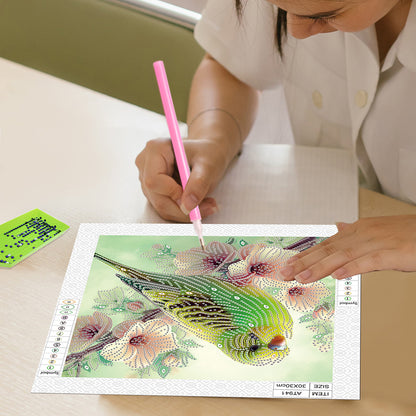 Parrot Bird - Special Shaped Drill Diamond Painting 30*30CM
