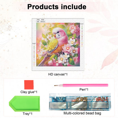 Parrot Bird - Special Shaped Drill Diamond Painting 30*30CM