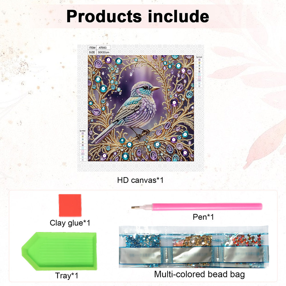 Bird - Special Shaped Drill Diamond Painting 30*30CM