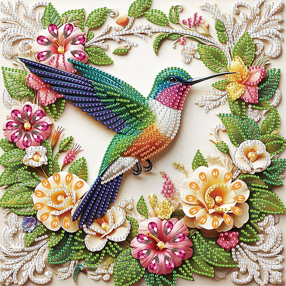 Hummingbird - Special Shaped Drill Diamond Painting 30*30CM