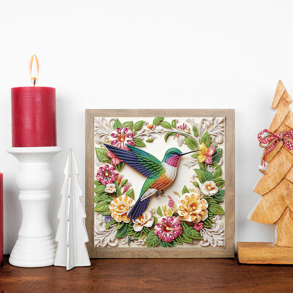 Hummingbird - Special Shaped Drill Diamond Painting 30*30CM