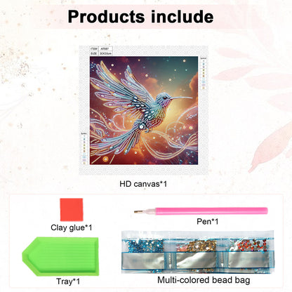 Hummingbird - Special Shaped Drill Diamond Painting 30*30CM