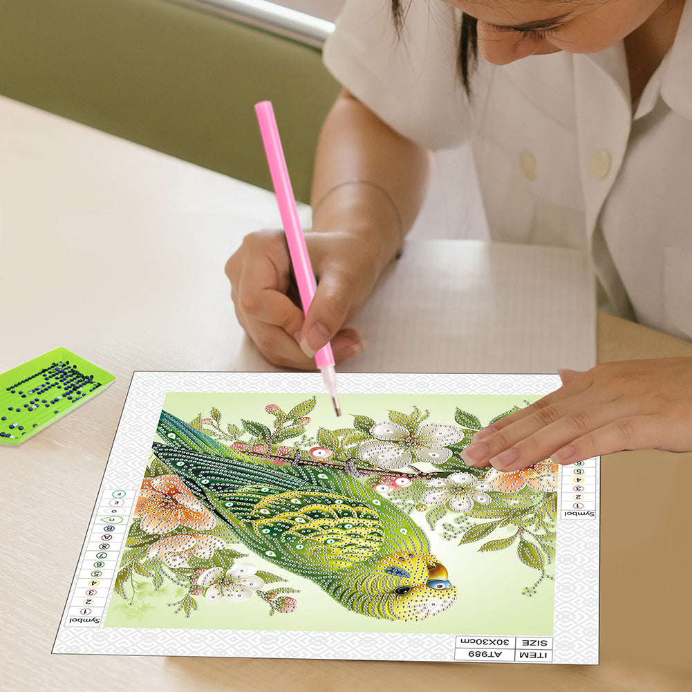 Parrot Birds - Special Shaped Drill Diamond Painting 30*30CM
