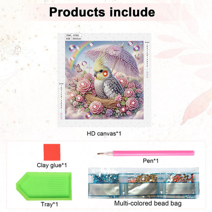 Parrot Bird - Special Shaped Drill Diamond Painting 30*30CM