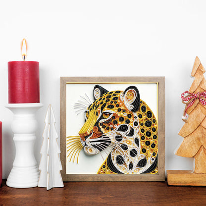 Paper Quilling Leopards - Special Shaped Drill Diamond Painting 30*30CM