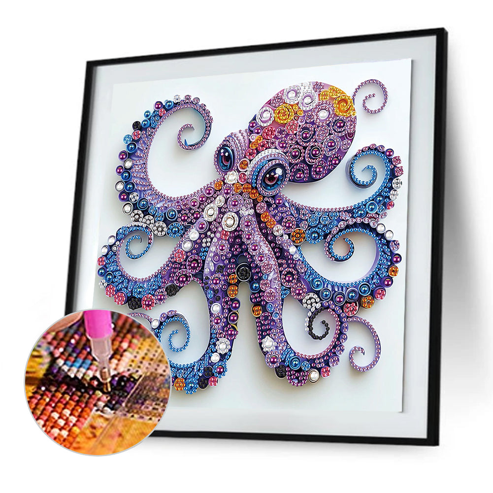 Paper Quilling Octopuses - Special Shaped Drill Diamond Painting 30*30CM